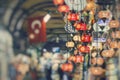 Various old lamps on the Grand Bazaar in Istanbul Royalty Free Stock Photo