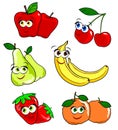 Various pairs of fruit Royalty Free Stock Photo