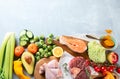 Various Paleo diet products Royalty Free Stock Photo