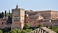 Various panoramic views of the Alhambra in Granada Royalty Free Stock Photo