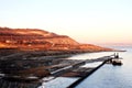 Various panoramic views of the piers, terminal and coastline of the Port of Vostocnyy, Russia.