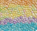 Various pastel colors of gourmet jelly bean beans candy sweet holiday treats