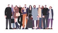 Various people stylish characters. Multicultural group, flat casual women and men. Happy adults trendy style Royalty Free Stock Photo