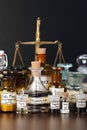 Various pharmacy chemicals of homeopathic medicine