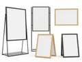 Various picture frames isolated on white background Royalty Free Stock Photo
