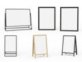 Various picture frames isolated on white background Royalty Free Stock Photo