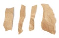 Various pieces brown paper strips Royalty Free Stock Photo