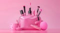 The Pink Beauty Bag.AI generated image Royalty Free Stock Photo