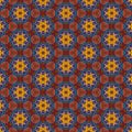 Various polygons are combined to form close to the circular form and spread out in radial form.