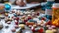 Various Prescription Medications and Pills on Table