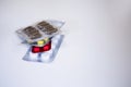 Various prescription medicines on table Royalty Free Stock Photo