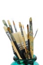 Various professional paint brushes Royalty Free Stock Photo