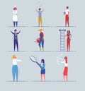 Various Professions and Occupations Vector Set. Royalty Free Stock Photo