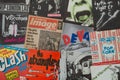 Various Punk record sleeves from the punk era. Royalty Free Stock Photo