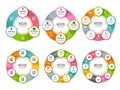 Various radial shapes and circles for business infographic