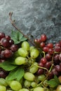 Various ripe grape on black smokey background Royalty Free Stock Photo