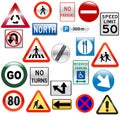 Various road sign glossy