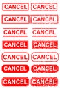 Various Rubber Stamp Effect : Cancel