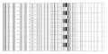 Various ruler scales, size indicators, measurement charts