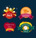 Various sale event tittle Royalty Free Stock Photo