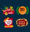 Various sale event tittle Royalty Free Stock Photo