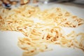Raw pasta background close up Royalty Free Stock Photo