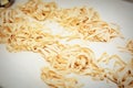 Raw pasta background close up Royalty Free Stock Photo