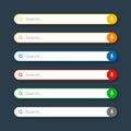 Various search bar templates. Internet browser engine with search box, address bar and text field. UI design, website Royalty Free Stock Photo