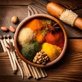 Various seasonings with various types of organic and natural ingredients
