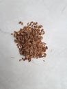 Various seeds. Picturesquely laid out on the table in a different order the seeds of dill.