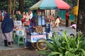 Various sellers of traditional Indonesian snacks