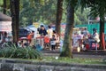 Various sellers of traditional Indonesian snacks