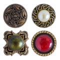 Various sewing buttons isolated