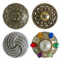Various sewing buttons isolated Royalty Free Stock Photo