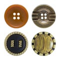 Various sewing buttons isolated on white Royalty Free Stock Photo