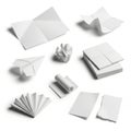 Various shapes and forms of white paper Royalty Free Stock Photo