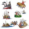 Various ships, boat and more