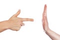 Various signs hands and palms Royalty Free Stock Photo