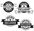 various silhouette exclusive label for sales and entertainment by vector design