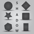 Various simple object with vector shadow