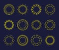 Various simple fireworks design element set