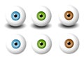 Various Single Eyeballs Royalty Free Stock Photo