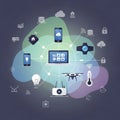Illustration emphasizes technology and connectivity in a modern digital Royalty Free Stock Photo