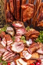 Various smoked pork meat Royalty Free Stock Photo