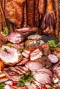 Various smoked pork meat Royalty Free Stock Photo