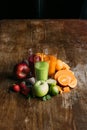 various smoothies in glasses Royalty Free Stock Photo