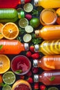 various smoothies with vegetables and fruits. Selective focus. Royalty Free Stock Photo