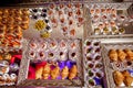 Various snacks at the event on a mirrored tray