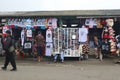 various souvenir traders at the tourist spot of Mount Tangkuban Perahu in the afternoon