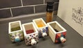 various spices on the kitchen countertop